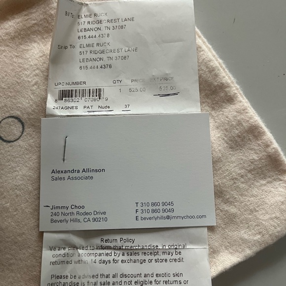 Jimmy Choo Cream Patent Leather Heels - Picture 5 of 6